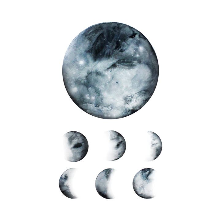Tattly - Wholesale Temporary Tattoo - Moon Phases Tattoo Pair