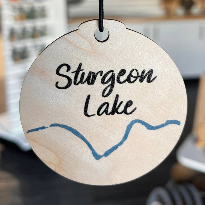 Sturgeon Lake Ornament for wholesale by Sticks & Doodles