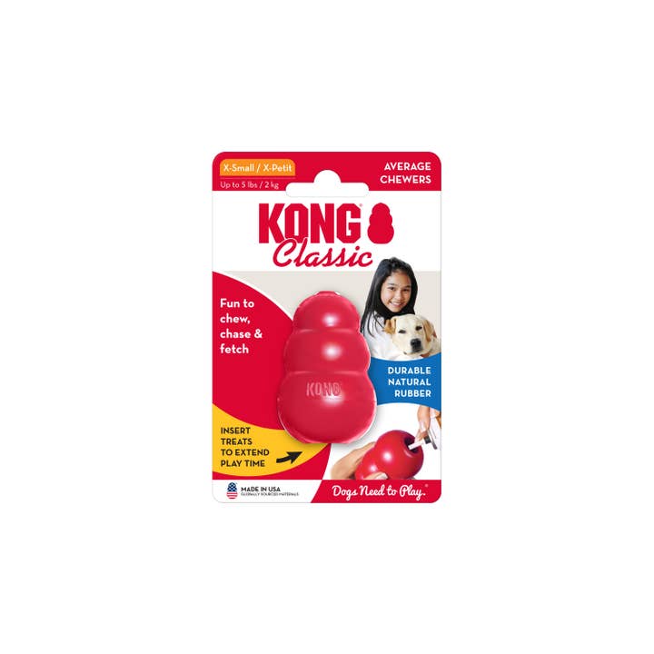 Pet Palette Distribution - Wholesale Pet Chew Toy - Dog - KONG® Classic Dog Chew Toy XS