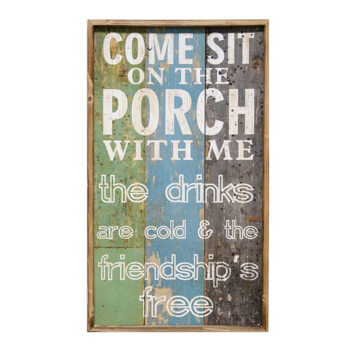 Panneau en bois « Sit on the Porch », 31 po H 18 po L pour la vente par The Hearthside Collection