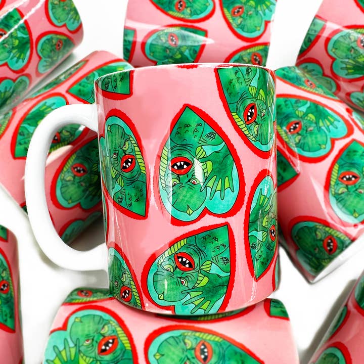 Mugsby - Wholesale Coffee Mug - Swamp Creature Ceramic Coffee Mug, Cute Mugs, Kitschy