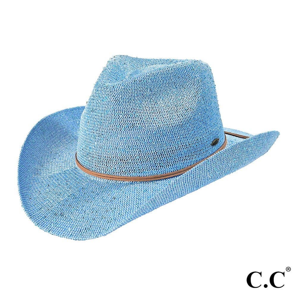 MiMi Wholesale - Wholesale Cowboy Hat - Women's - CBC03 C.C Brand Sequin detailing Cowboy hat with suede trim5