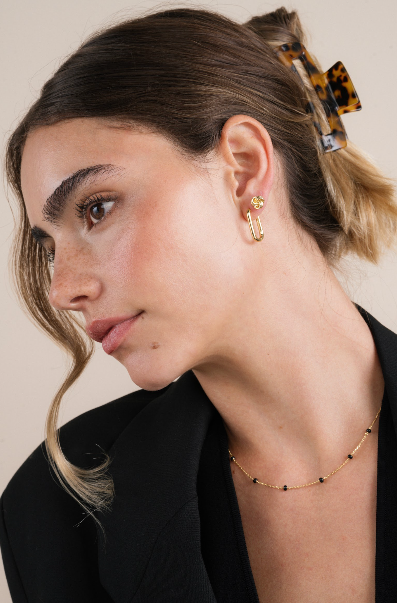 JaxKelly - Wholesale Hoop Earrings - Gold Hoop - Large Rectangle - Earrings2