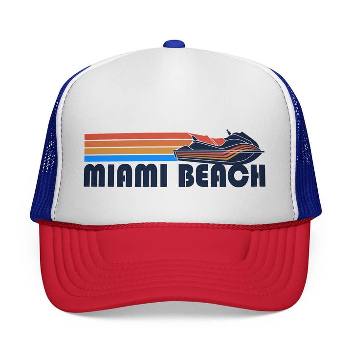 Miami Beach, Florida PWC Boating Trucker Hat for wholesale by Hey Mountains