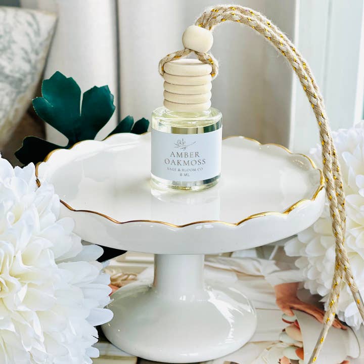 Amber Oakmoss Car Diffuser for wholesale by Sage and Bloom Co