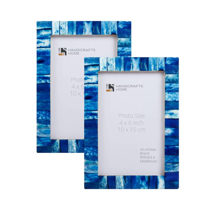 Photo Frame Classic Blue Pack of 2, 3 Sizes for wholesale by Muqeem & Brothers