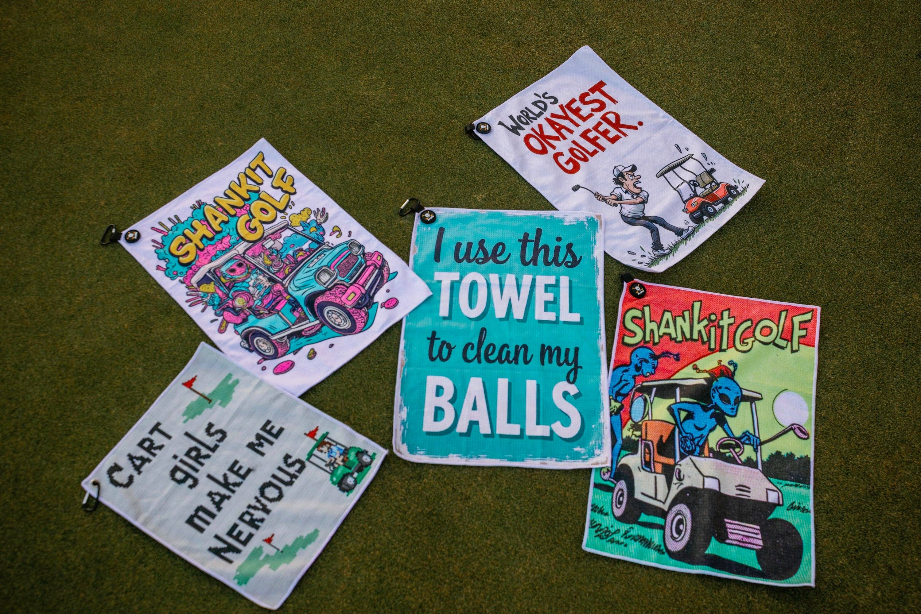 Shank It Golf - Wholesale Sports Towel - Cart Girls Make Me Nervous Golf Towel2