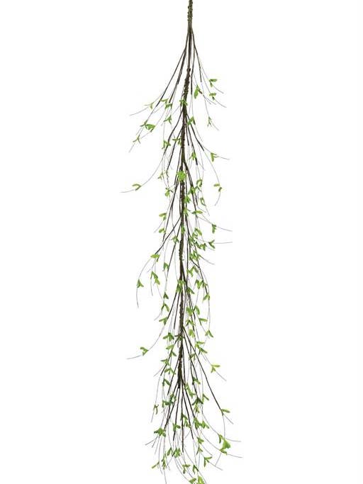 Spring Leaf & Twig Garland 5' Green for wholesale by Select Artificials, Inc.