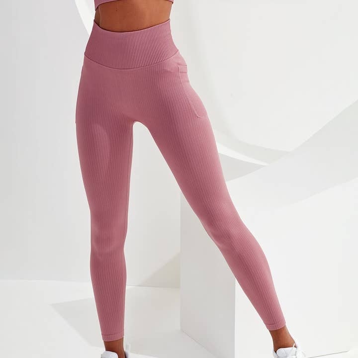 Women's TriDri® ribbed seamless 3D fit multi-sport leggings for wholesale by Twisted Saint