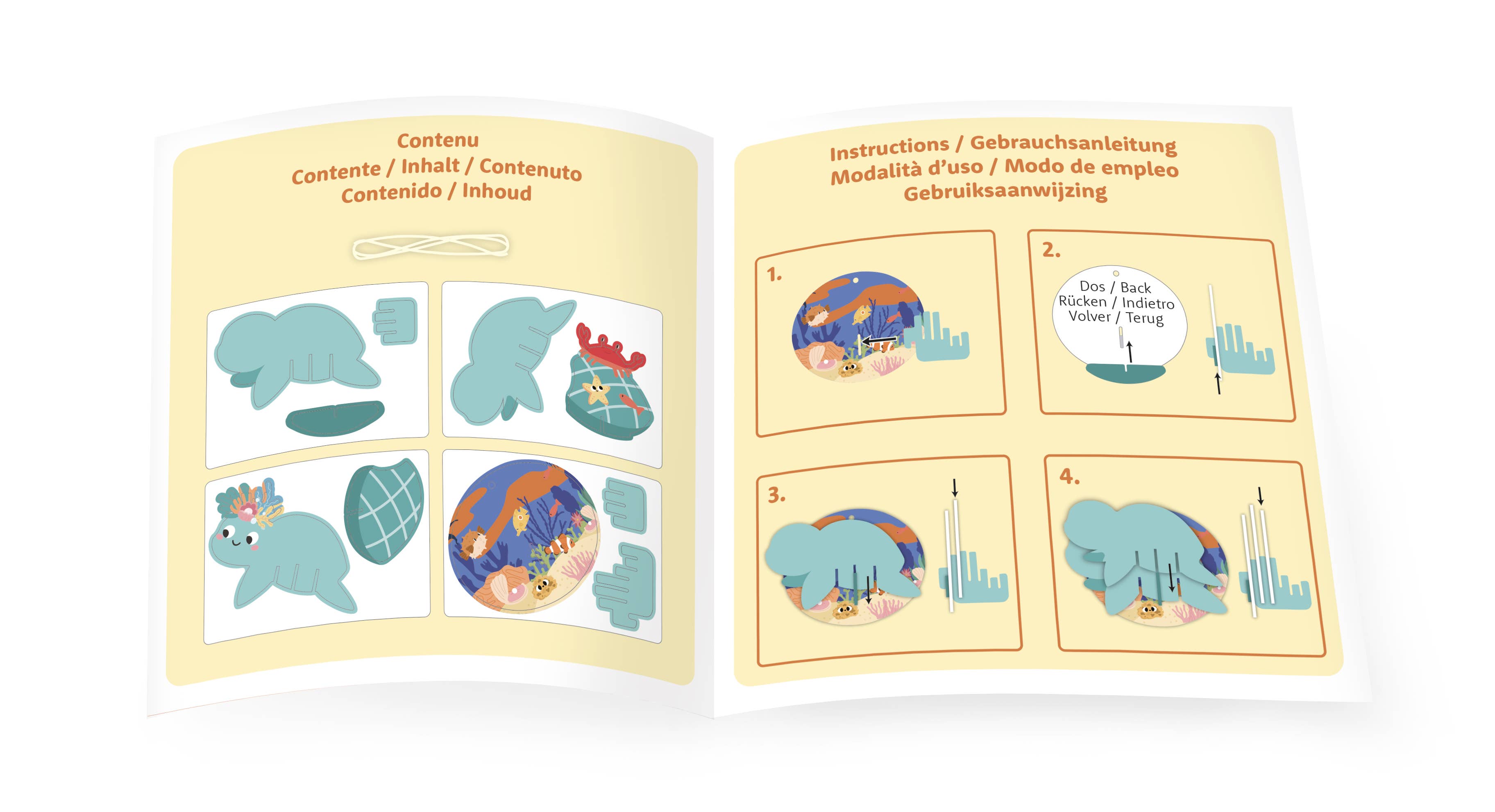 Graine Créative - Wholesale DIY Craft Kit - Kids - 3D CARDBOARD TURTLE HANGING MODEL6