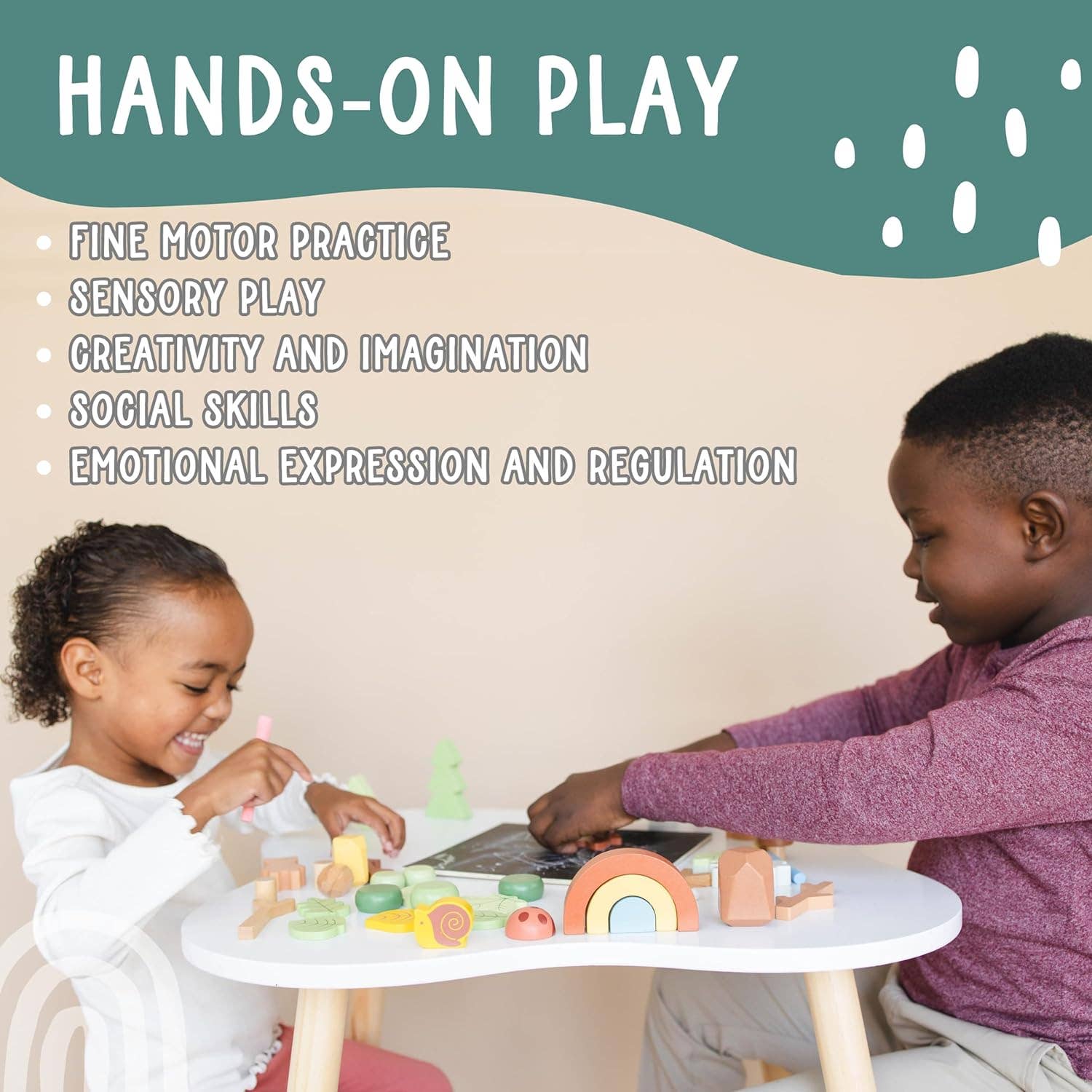 Spirit 'N Sprout - Wholesale Toy set – Kids - Wooden Forest Sensory Bin Accessories - Montessori Toddler Toys - Wooden Stacking Blocks7