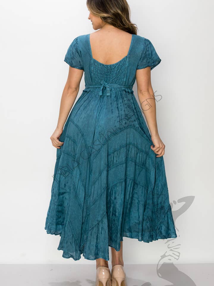 JUST CRUISING - India Casual Designs - Wholesale Dress – Women's - Bohemian Elegance Dress with Embroidered Details10