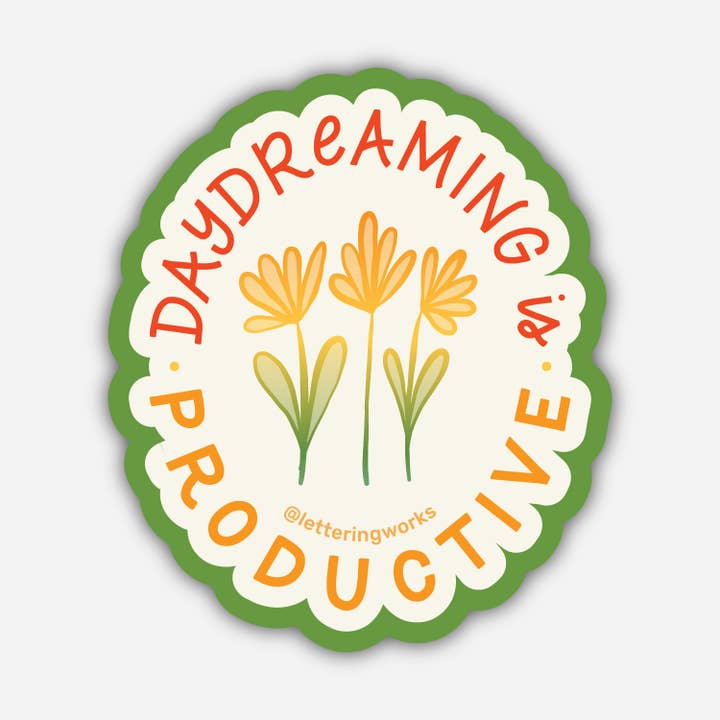 Lettering Works - Wholesale Sticker - Daydreaming is Productive Sticker