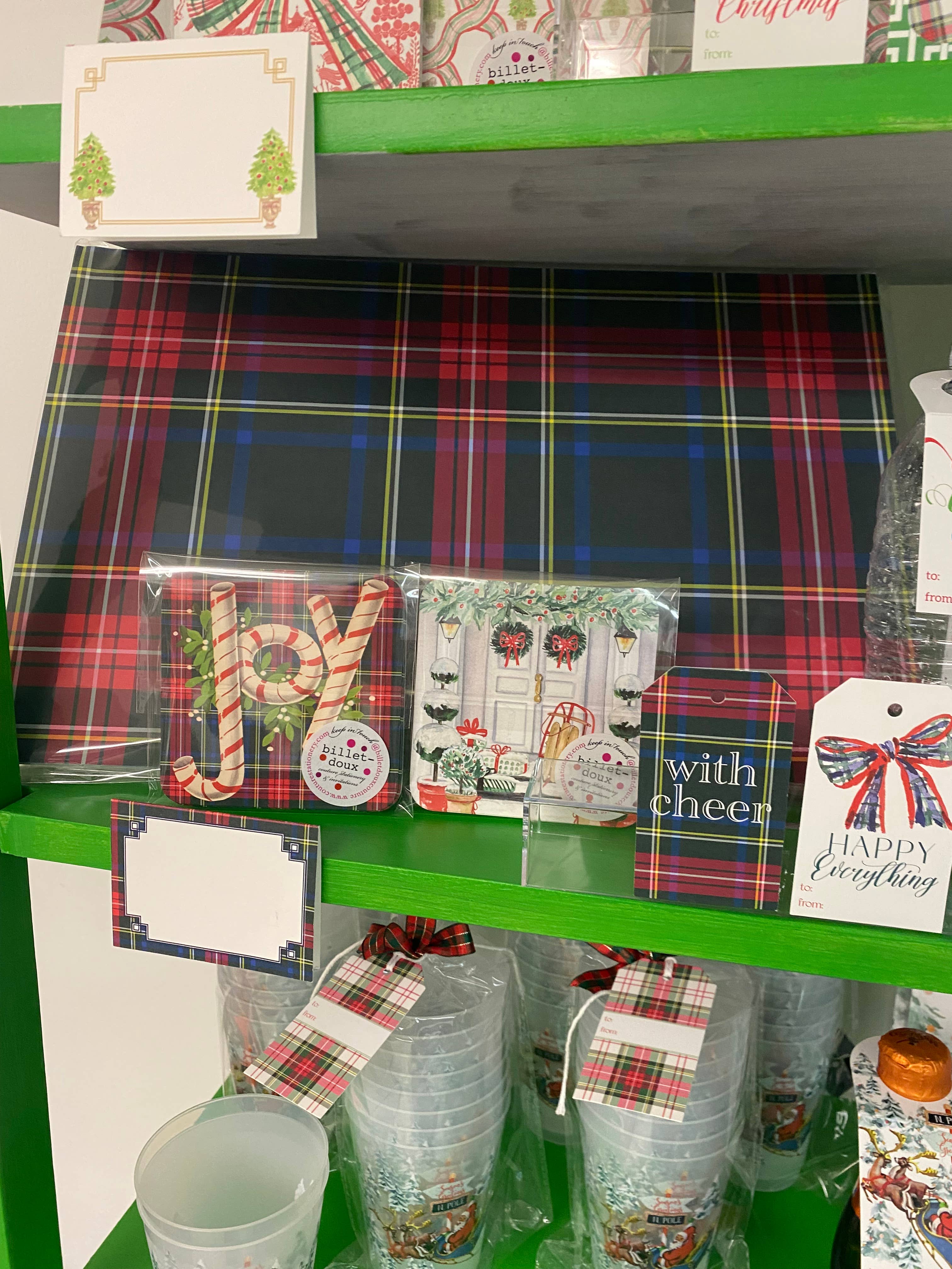 billet-doux - Wholesale Disposable Placemat - Black Stewart Tartan Christmas Paper Placemats3