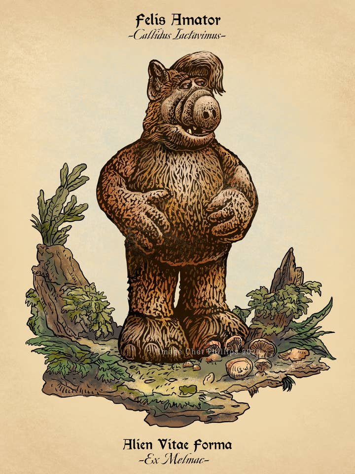 Alien Life Form Study 8" x 10" print for wholesale by ChetArt