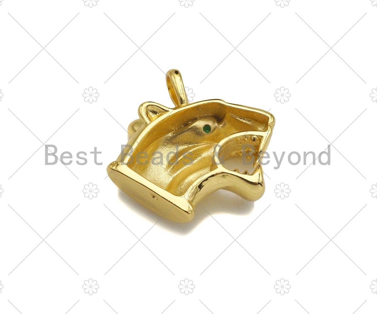 BestBeads&Beyond – wholesale Individual charm/pendant – 18K Gold Filled Tiger Head, Panther Head Pendant2