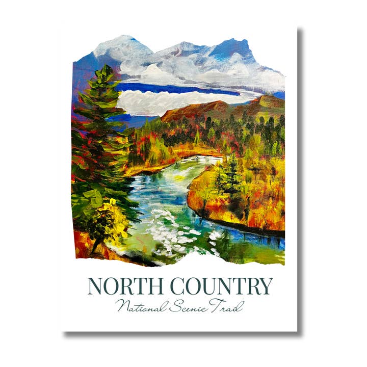 North Country National Scenic Trail Print |Travel Art | Art for wholesale by Laura Miller | Nurse Turned Artist