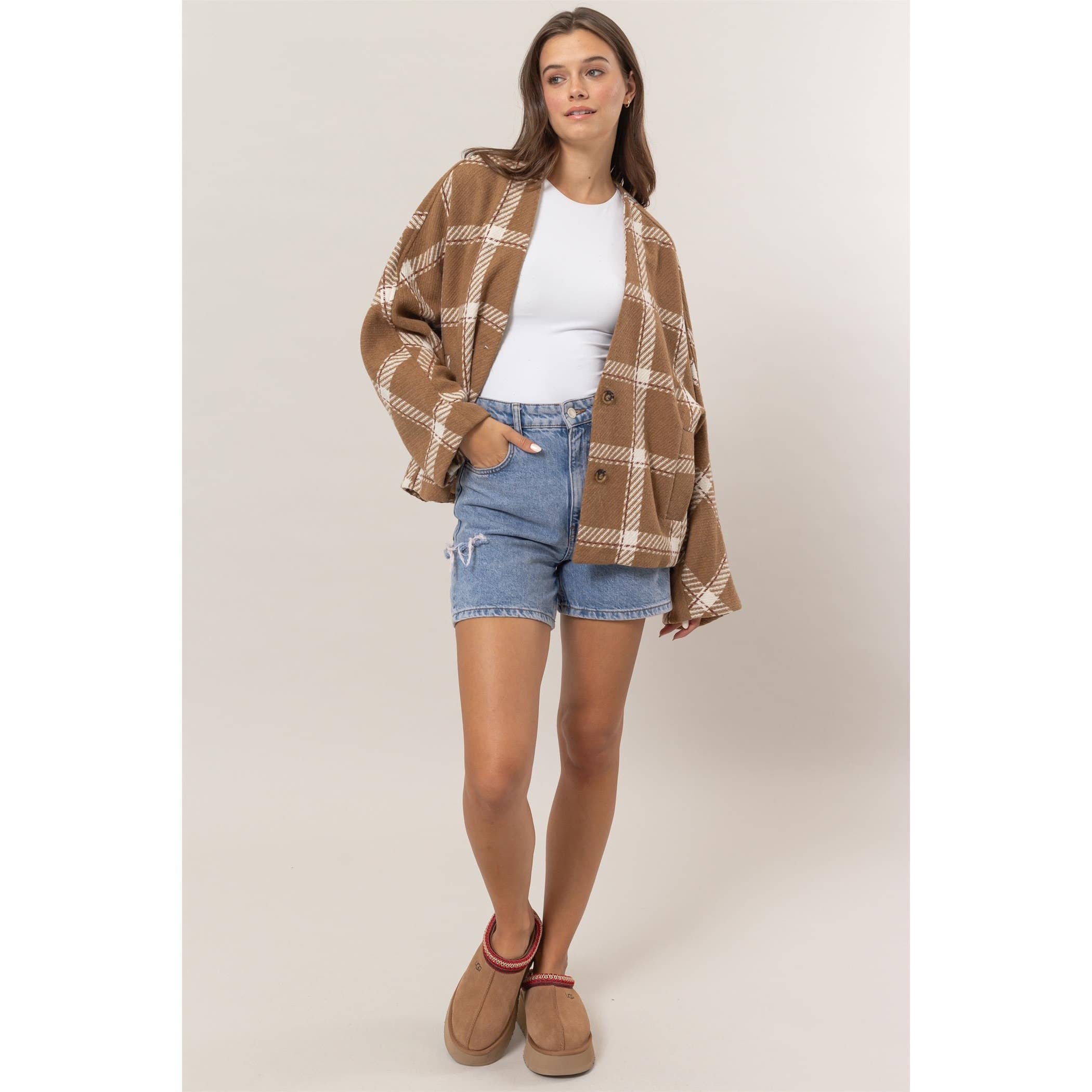 HYFVE – wholesale Jacka - Dam – Rutig Oversized Jacka2