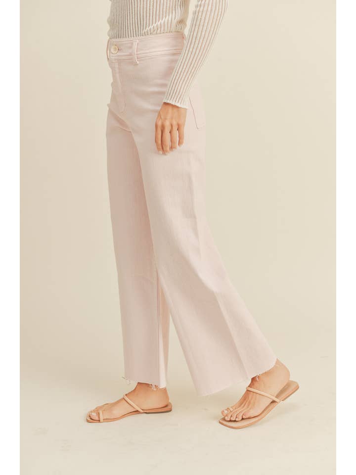 MIOU MUSE - Vente Jean – femme - Pantalon en denim droit à jambes larges MMP62311