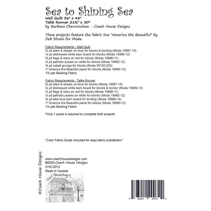 Coach House Designs - Wholesale Quilt - Sea to Shining Sea Quilt Pattern5