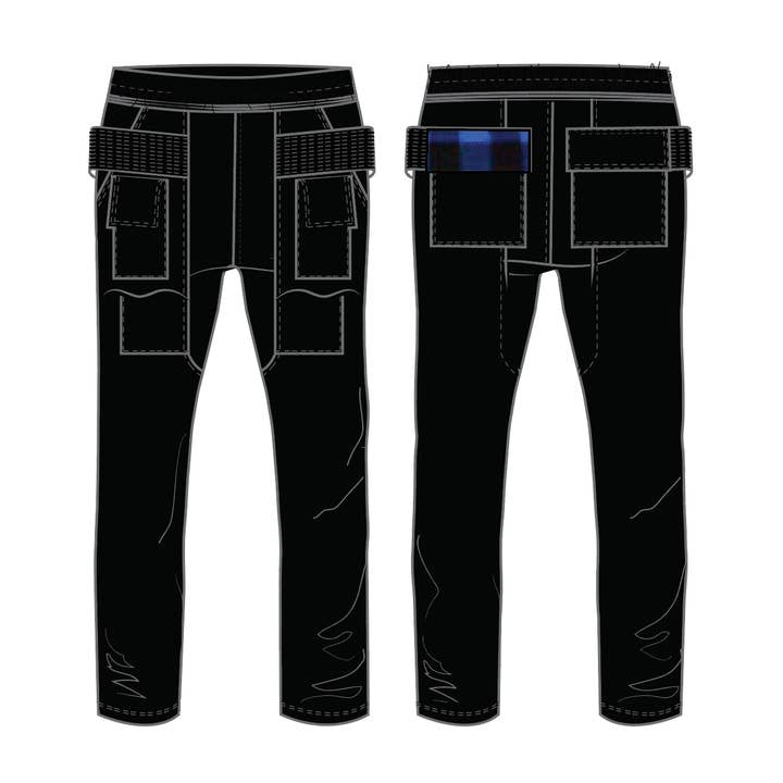 The Super Tech Plaid Pant - Black for wholesale by Sea of Sound