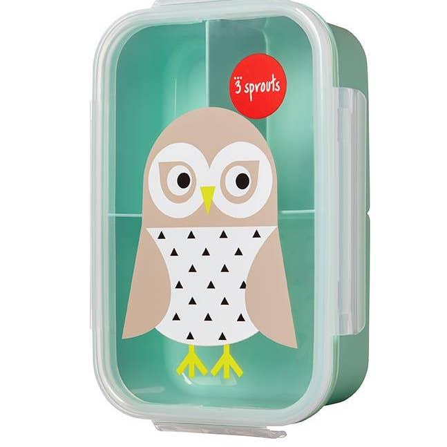 3 Sprouts - Wholesale Lunch Bag/Box - Kids - Kids Plastic Bento Box - Owl