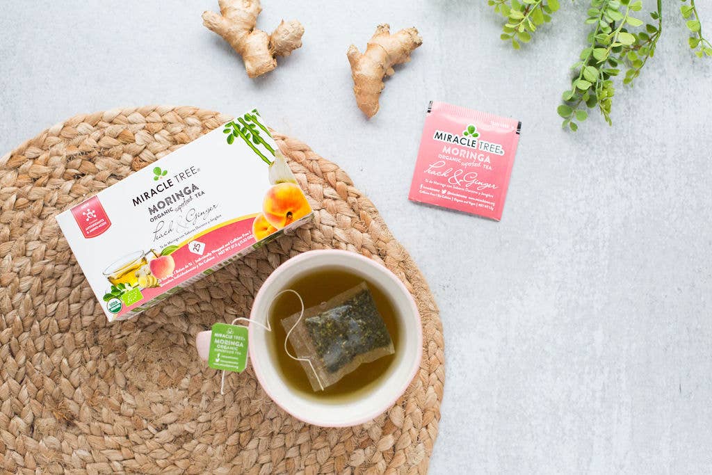 Miracle Tree - Vendita all'ingrosso Tisane salutari e depurative - Tè Moringa Biologico: Pesca & Zenzero6