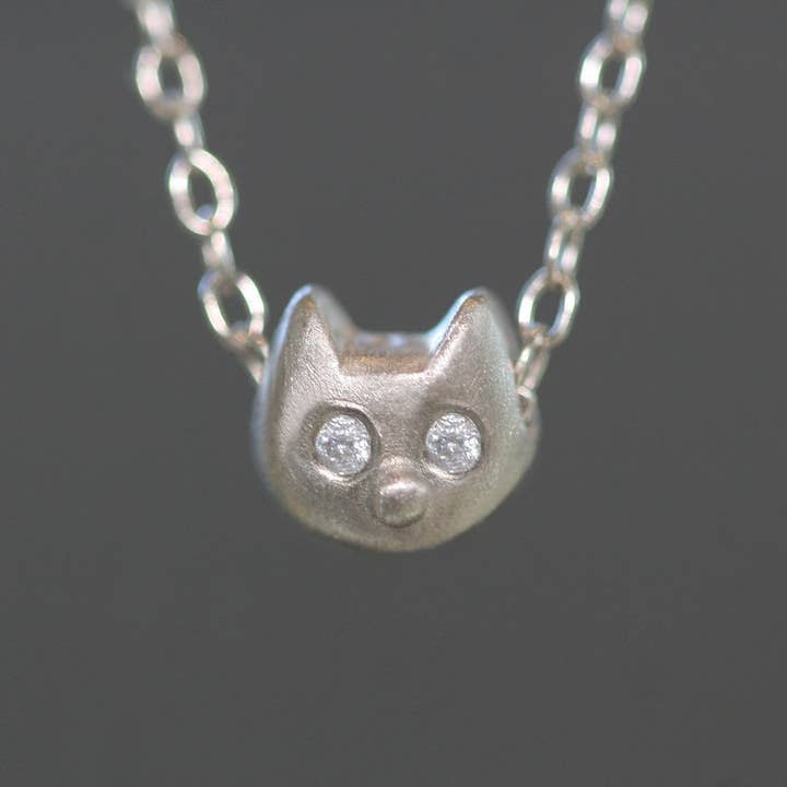 Kitty Necklace in 14K Gold with Diamonds for wholesale by Michelle Chang
