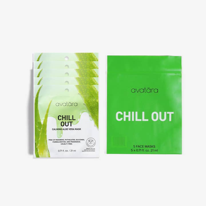 Avatara - Wholesale Skincare Face Mask - Chill Out Calming Sheet Mask - 5 pack