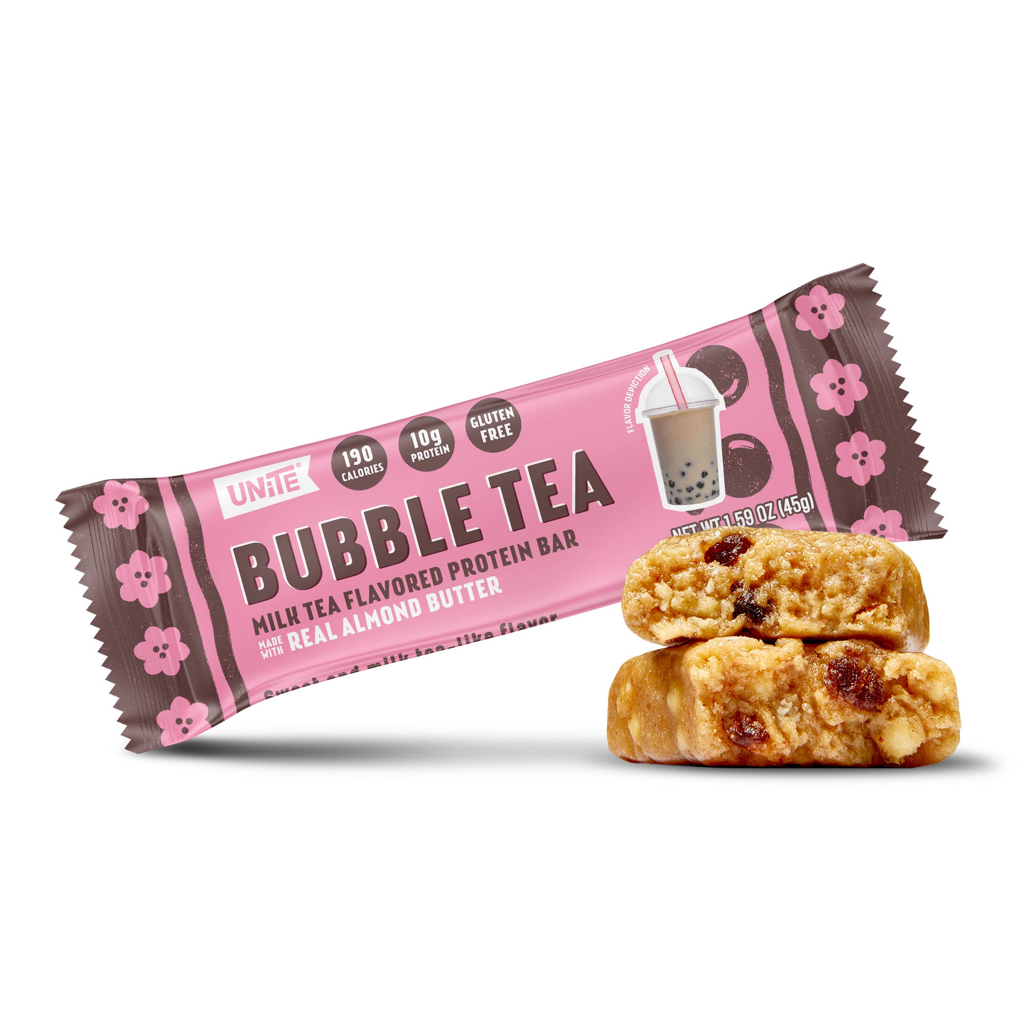 UNiTE Foods - Wholesale Snack Bar - Bubble Tea Flavored Protein Bar (Milk Tea Flavor)1