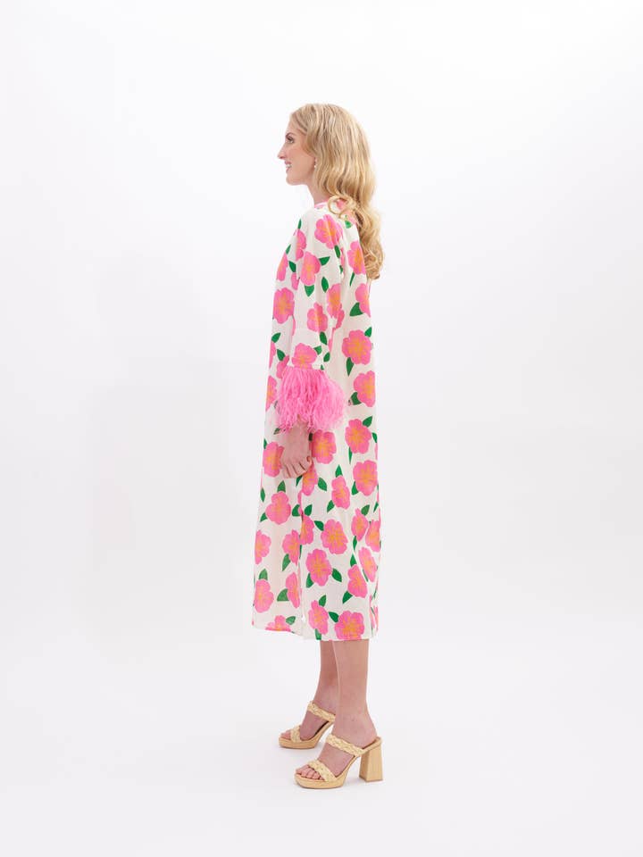 Kathleen Maeve - Wholesale Kaftan - Women's - Dolly Feather Kaftan | Hibiscus