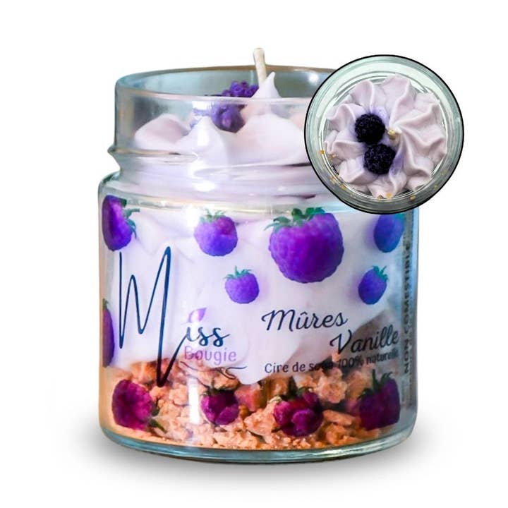 Miss Bougie – Soy Candle - Vanilla Blackberry for wholesale by Colorantic