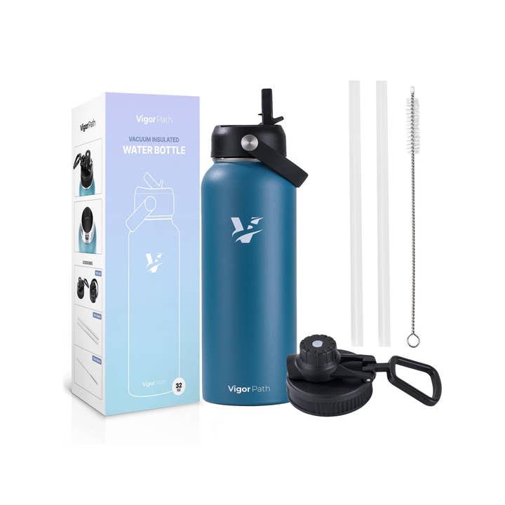 Vigor Path - Wholesale Water Bottle - 40 Ounce Vacuum Insulated Water Bottle - Dark Blue