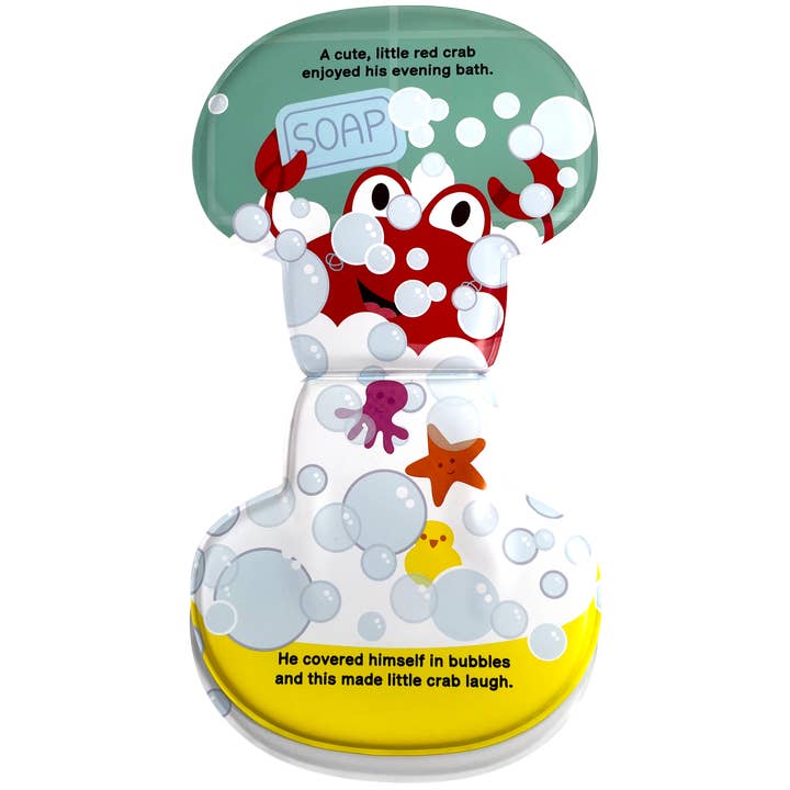 Little Hippo Books - Wholesale Book - Kids - Bath Time for Little Crab - Children's Waterproof Hand Puppet Book and Swimming Toy