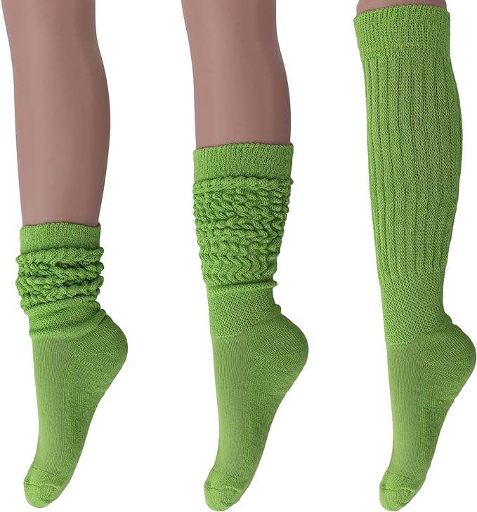Mars Outlet Store LLC - Wholesale Socks - Women's - 120 Pairs Extra Long Heavy Slouch Cotton Socks, Size 5-1025