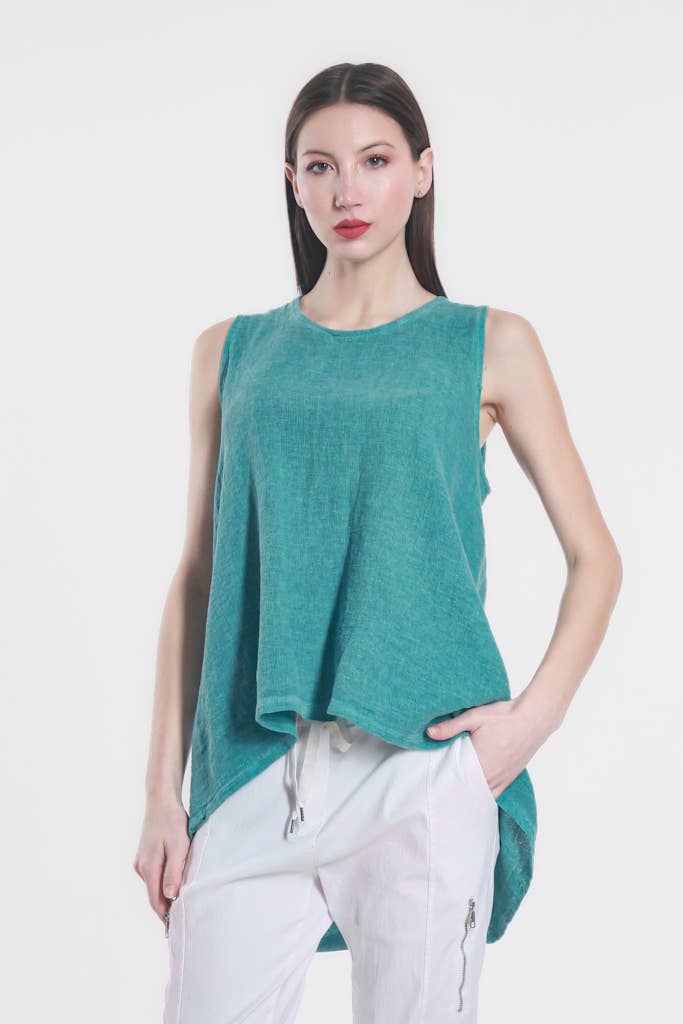 TINA Stephens Italy/Tees By Tina - Wholesale Tank Top - Women's - Lexa Lin-Co Tunic Tank (BT117)2