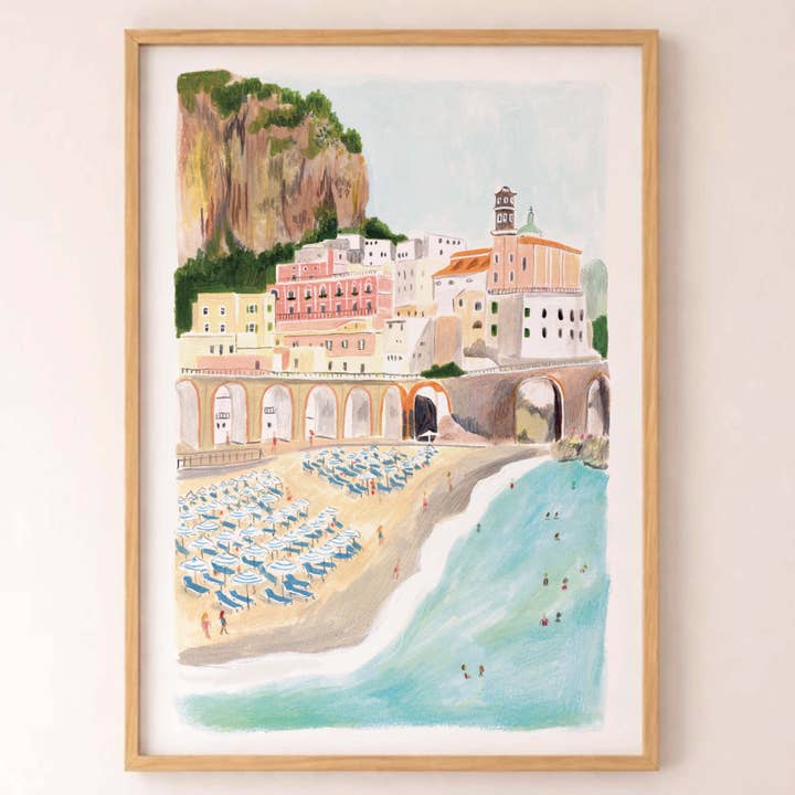 Stampa "By the Sea" | Paesaggio costiero | Italia | Viaggio per la vendita all'ingrosso da parte di Peggy & Kate