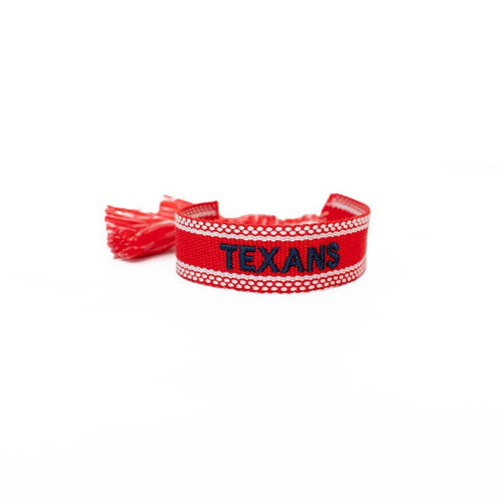 Golden Thread - Wholesale Woven/Braided Bracelet - Texans Tassel Bracelet0