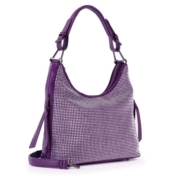 Handbag Express - Wholesale Shoulder bag – women's - Rhinestone Accented Hobo Handbag 16