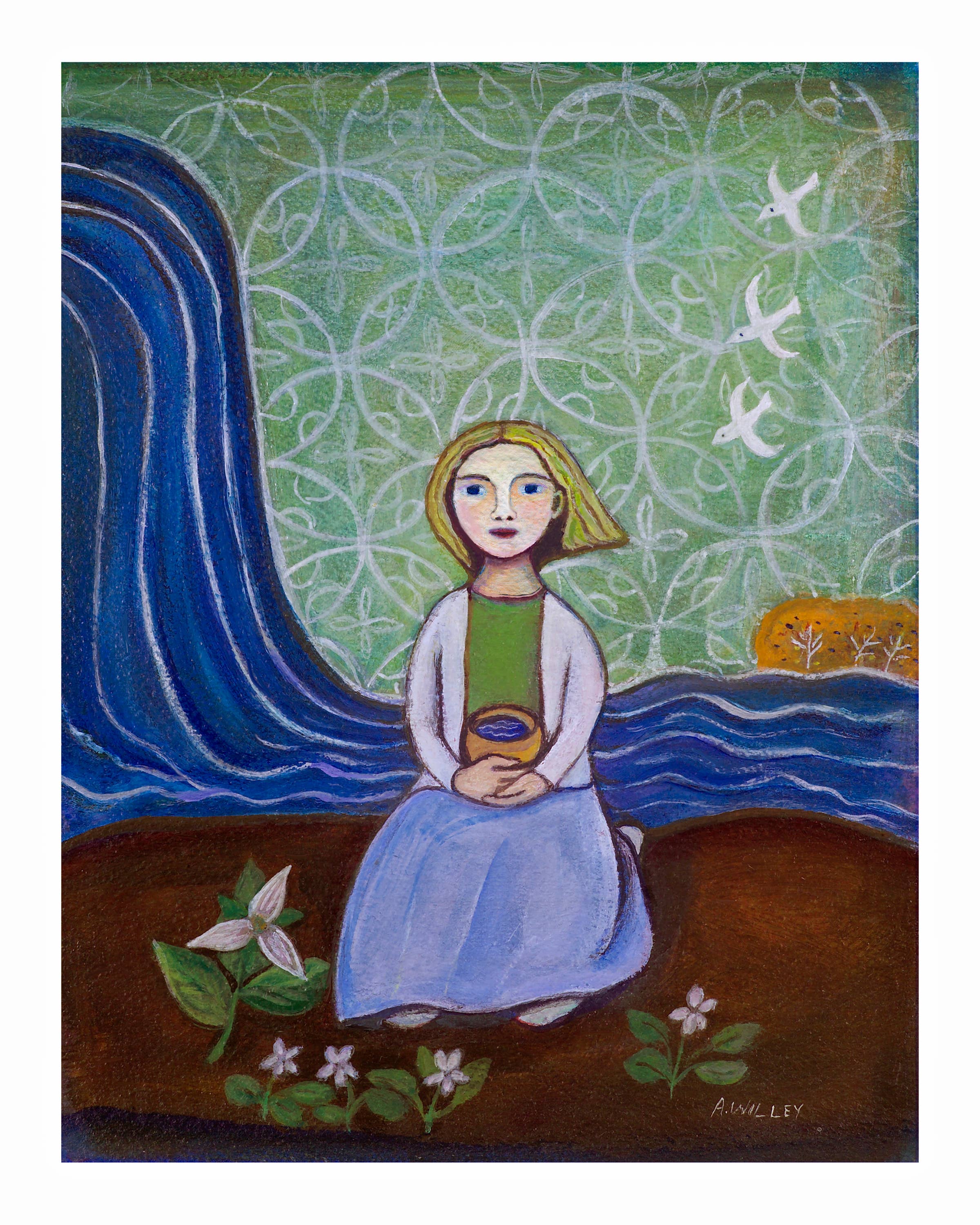 ANN WILLEY ARTS – Großhandel Kunstdruck – Kunstdruck, Natur, Kind, Blumen, Frühling, Einfache Geschenke1