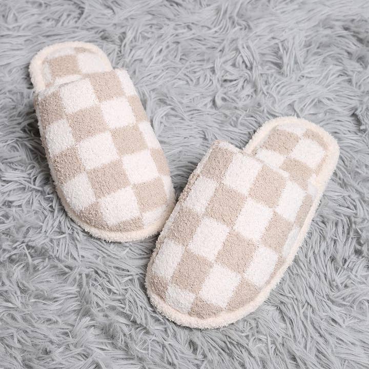 Sensibling Corp. - Wholesale Slippers - Women's - Checkerboard Soft Home Indoor Floor Slippers