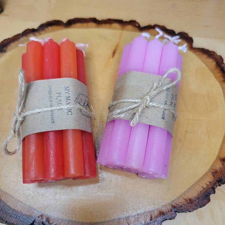 My Magic Place Shop - Wholesale Tapered Candle/Candlestick - Pack of 10 colored spell candles, Chime Candle 4 Inches8