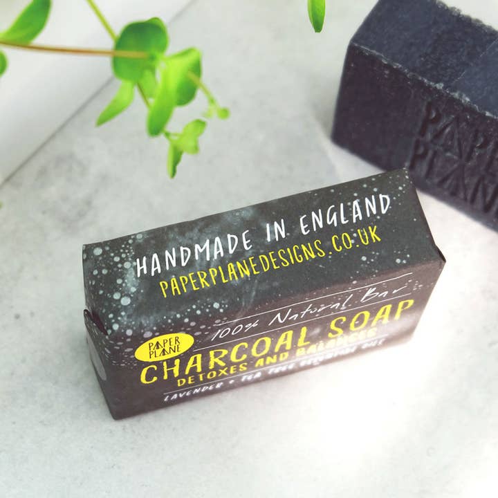 Paper Plane - Wholesale Bar Soap - Charcoal Bar 100% Natural Vegan Soap1