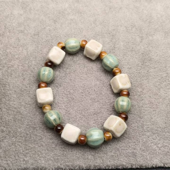 Mio Queena - Vendita all'ingrosso Bracciale con perline - Bracciale elastico con perline in ceramica e legno fatto a mano in diversi stili