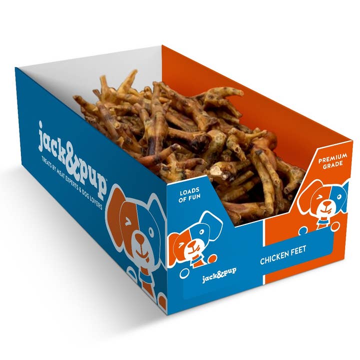 Chicken Feet W/Display Jack&pup Dog Treats and other Purchase Wholesale duck feet. Free Returns & Net 60 Terms on Faire trending on Faire.