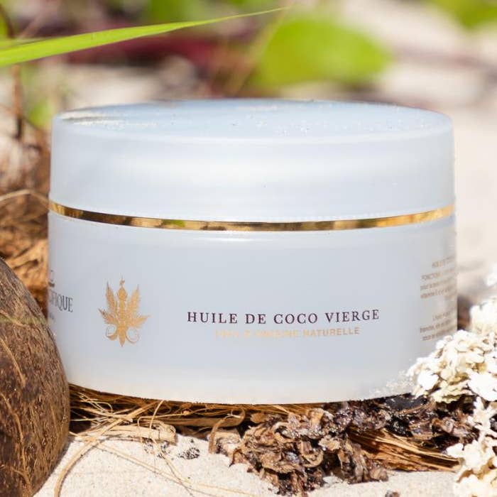 100 % natürliches natives Kokosöl 250 ml Cosmos Natural für den Großhandel von Pur Pacifique Cosmétique