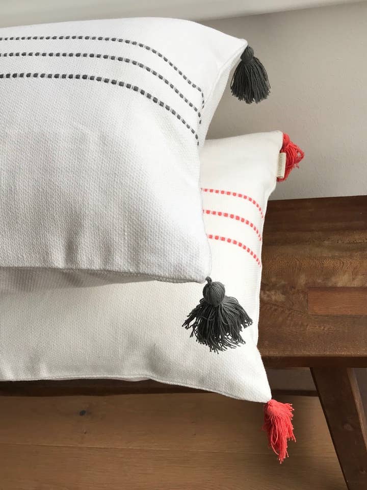 cushion cover m. 3 stripes coral for wholesale by Danishville