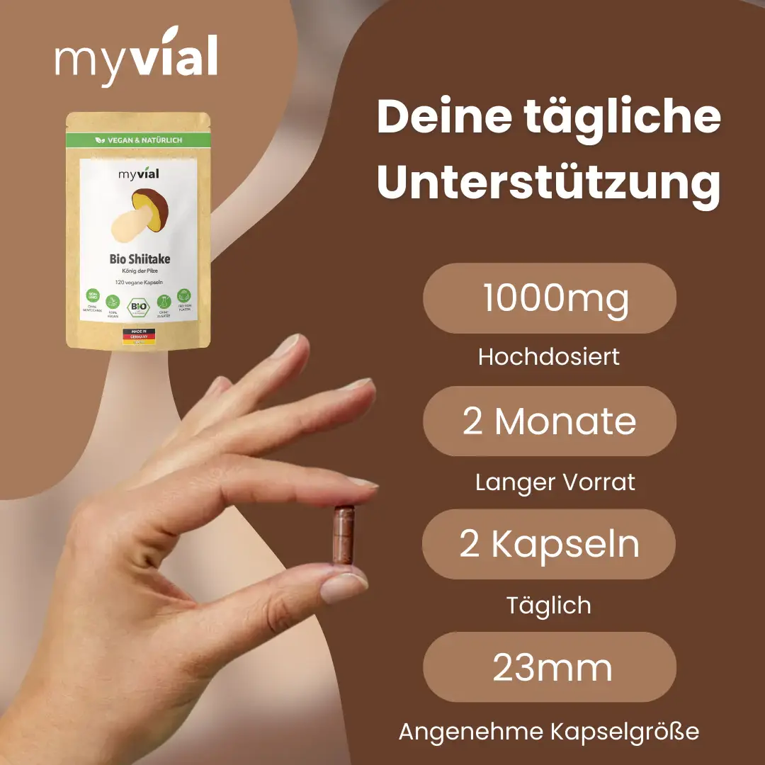 myvial - Vendita all'ingrosso Vitamine/integratori orali - Capsule biologiche di shiitake1