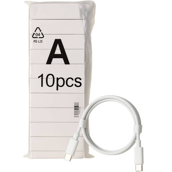 Mighty Wireless - Wholesale Charging Cable - Type-C to Type-C 3FT White Cable MW816