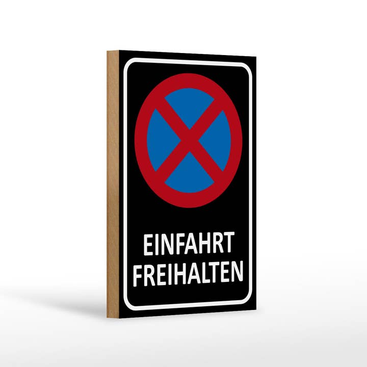 Wooden sign notice 12x18cm driveway clear decoration for wholesale by Femer